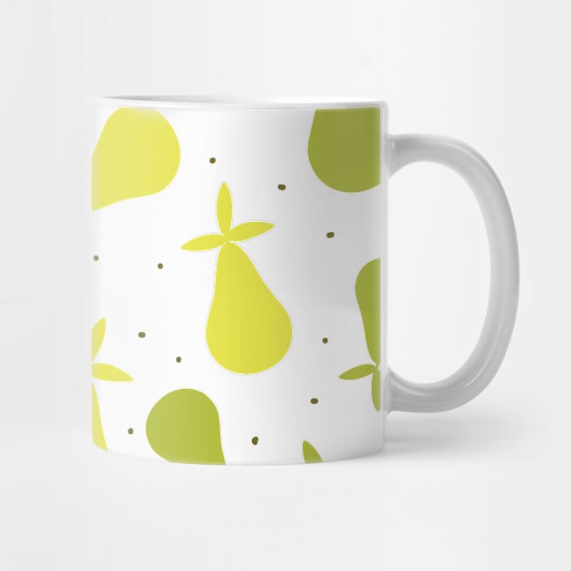 Yellow and Green Pears Fruit Pattern by OrchardBerry